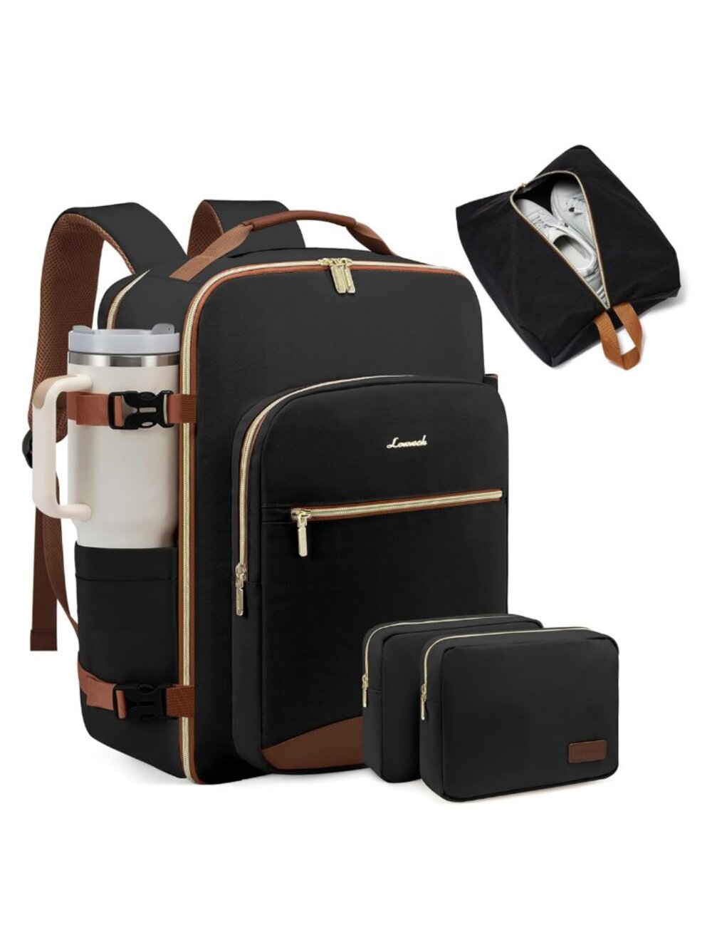 40L Travel Backpack for Women Men, 17.3 Inch Laptop Carry On Airline Approved,
